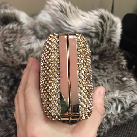 Fawziya crystal clutch 3 way wear peacock themed - Picture 3 of 11